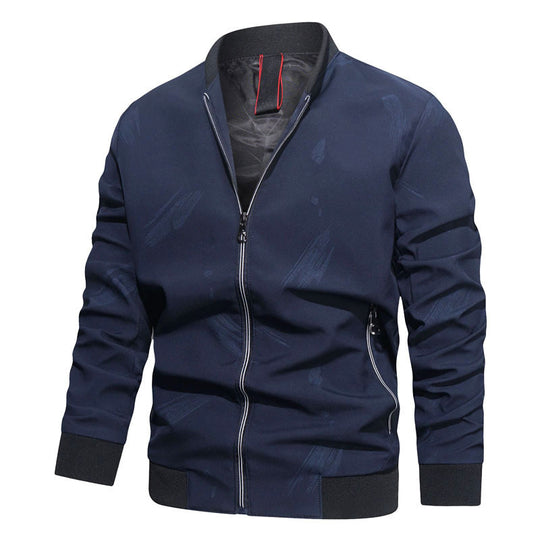Herren Slim‑Fit Bomberjacke im urbanen Minimalstil mit durchgehendem Reißverschluss und gerippten Bündchen Nord Taschen