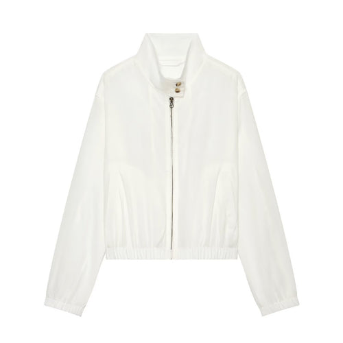 Damen Kurzerblouson im minimalistischen Clean‑Look mit hohem Stehkragen und elastischem Bund Nord Taschen