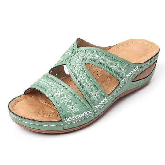 Damen bequeme Riemchensandalen mit ergonomischer Fußbettgestaltung