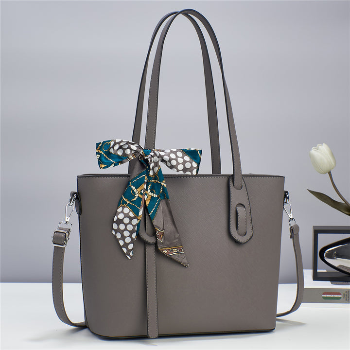 Damen elegant strukturierte Handtasche mit modischem Schal Nord Taschen
