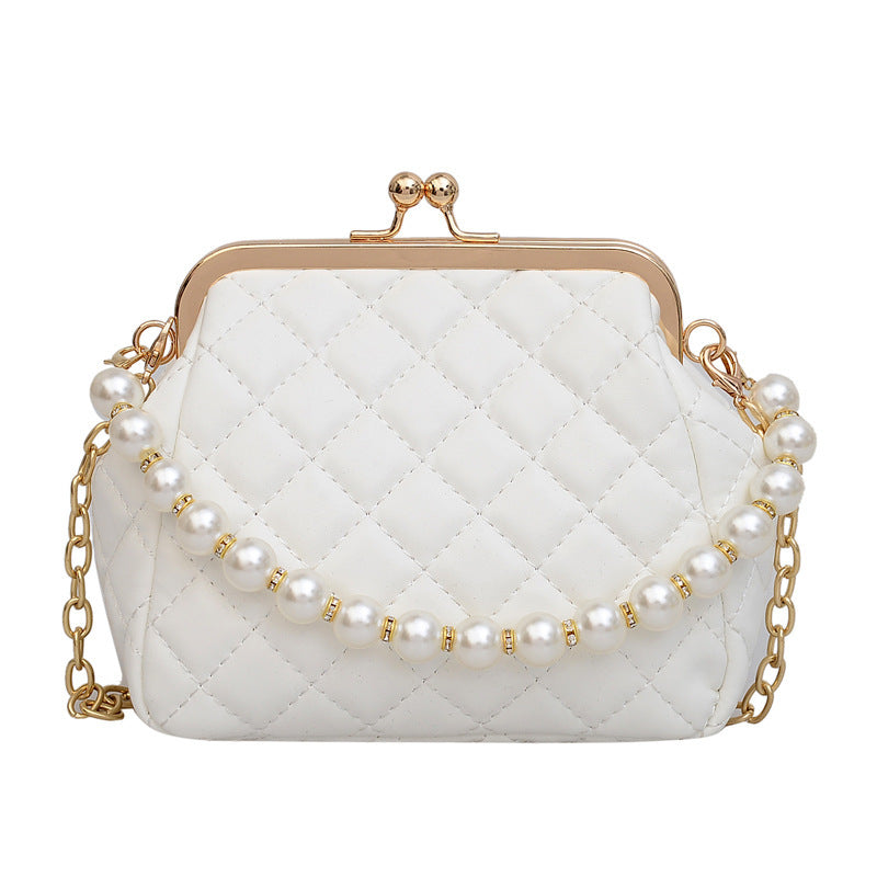 Damen eleganter Ketten-Handtasche mit glänzenden Perlenakzenten Nord Taschen