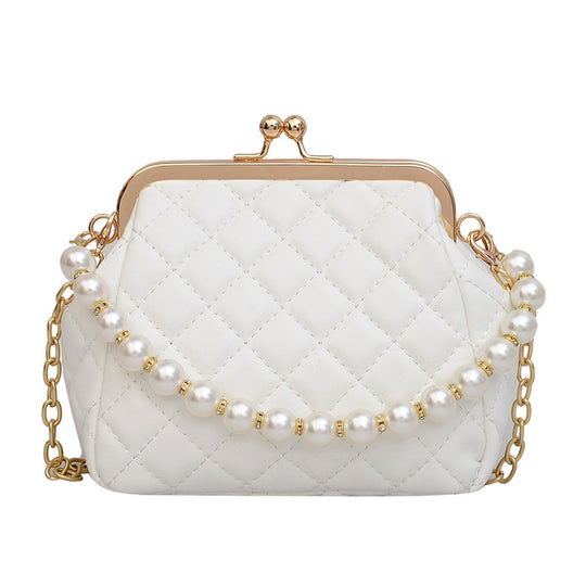 Damen eleganter Ketten-Handtasche mit glänzenden Perlenakzenten Nord Taschen