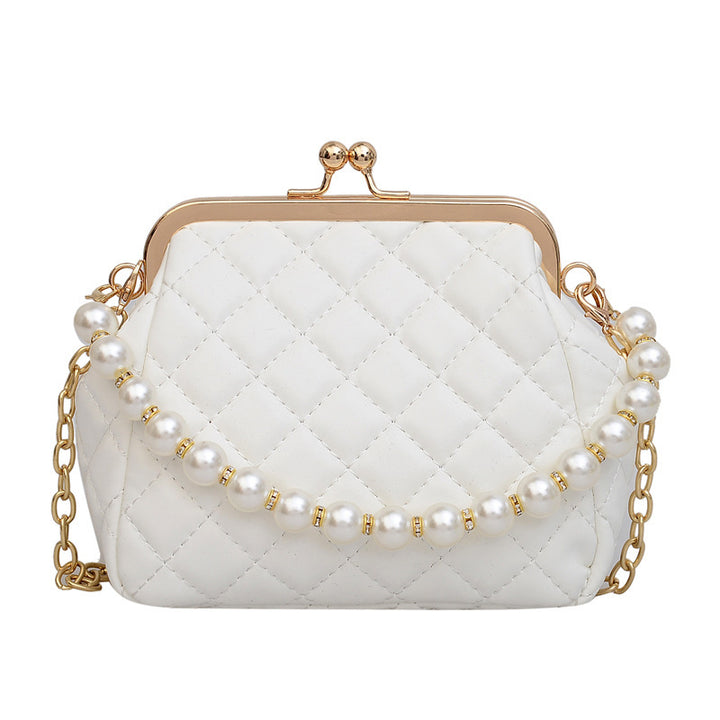 Damen eleganter Ketten-Handtasche mit glänzenden Perlenakzenten Nord Taschen