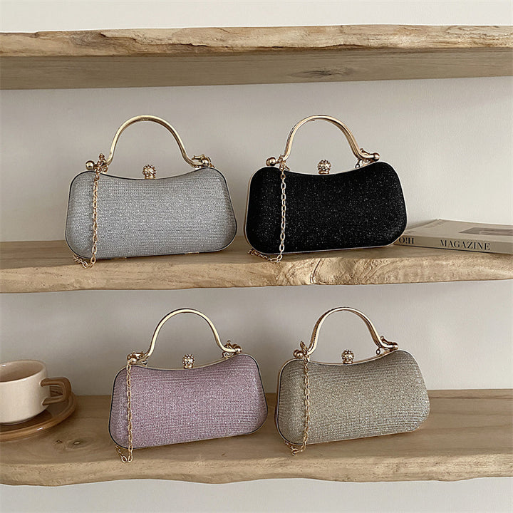 Damen glamouröse Clutch-Handtasche mit elegantem Kettenverschluss Nord Taschen