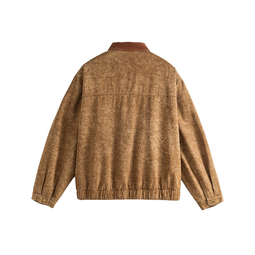 Unisex Boxy-Canvas-Blousonjacke mit Cordkragen und Utility-Pattentaschen Nord Taschen