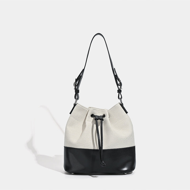 Damen Hobo-Tasche mit elegantem Kordelzugsystem und luxuriösen Lederakzenten Nord Taschen