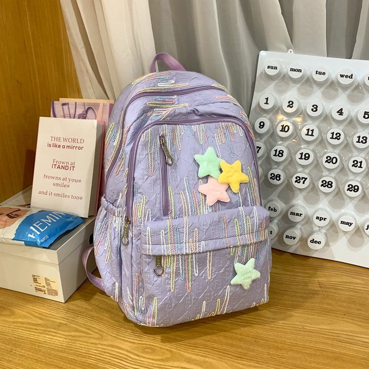 Damen-Rucksack mit buntem Stickdesign und praktischen Fächern Nord Taschen