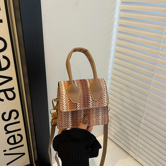 Damen Mini-Tasche mit geflochtenem Design und abnehmbarem Trageriemen Nord Taschen