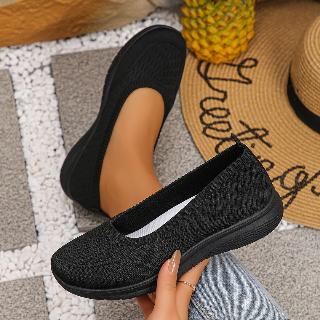 Damen Slip-On Freizeitschuhe mit atmungsaktivem Obermaterial