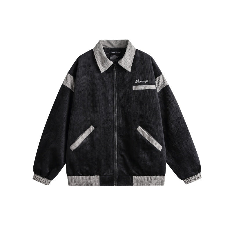 Unisex Harrington-Blousonjacke mit Strukturstoff und Kontrastbesatz Nord Taschen