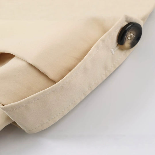 Damen Cropped-Trenchjacke im Blousonstil mit Stehkragen und doppelreihiger Knopfleiste Nord Taschen