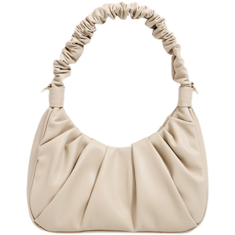 Damen Hobo-Tasche mit gerafftem Design und elastischem Schulterriemen Nord Taschen