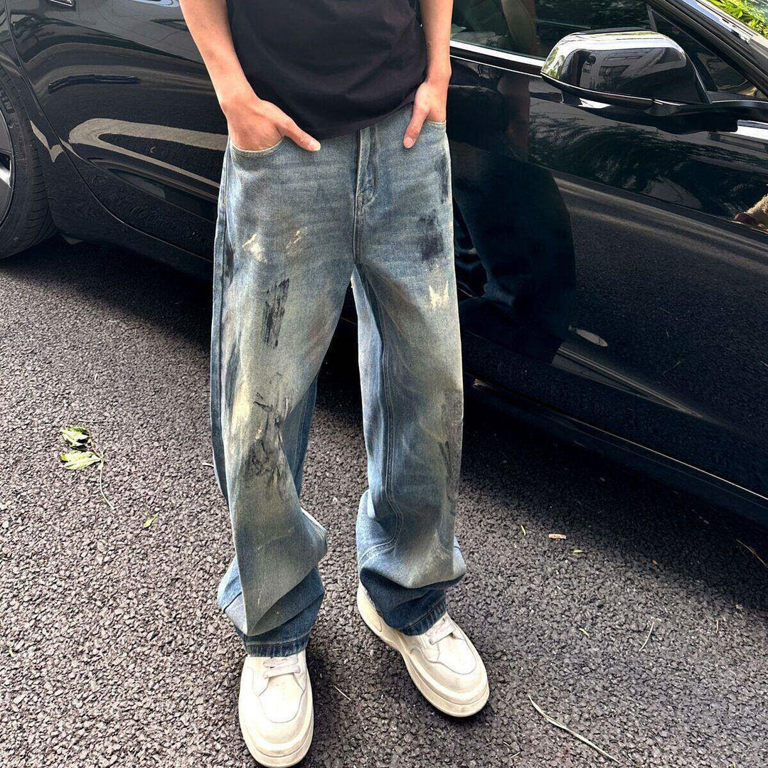 Herren Bequeme Oversized-Jeans Nord Taschen