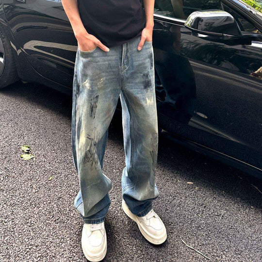 Herren Bequeme Oversized-Jeans Nord Taschen