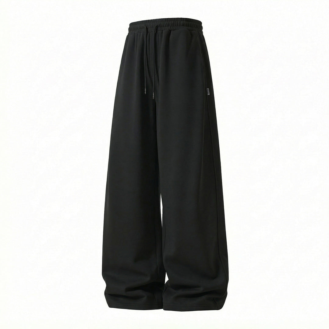 Unisex Weite Palazzo-Sweathose aus French-Terry mit elastischem Kordelbund und Eingrifftaschen Nord Taschen