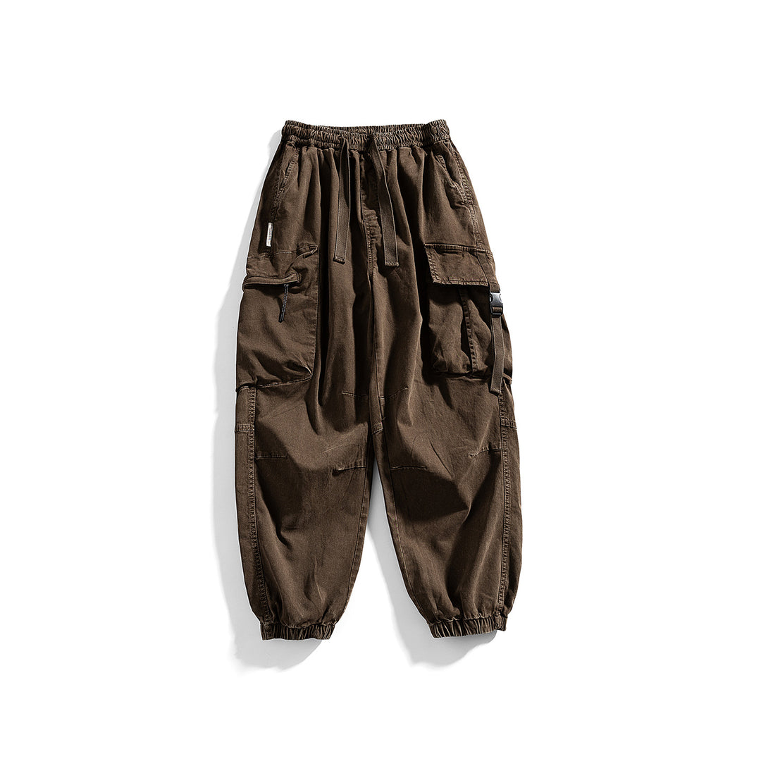 Herren Utility-Cargo-Jogger mit Gummibund, Mehrfachtaschen und Kordelzug Nord Taschen