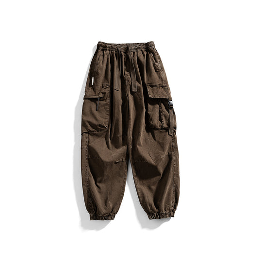 Herren Utility-Cargo-Jogger mit Gummibund, Mehrfachtaschen und Kordelzug Nord Taschen