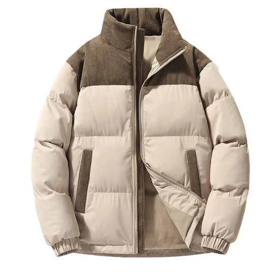 Damen Steppjacke mit Cord-Einsätzen, wattierter Thermofüllung und Stehkragen Nord Taschen