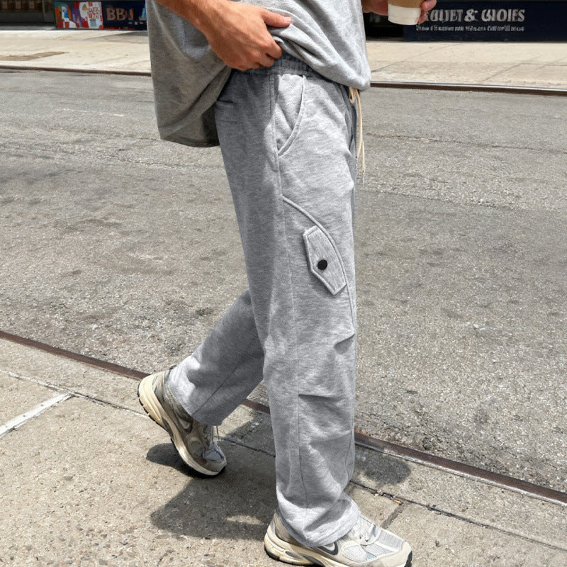 Herren Oversize-Cargo-Hose im Utility-Streetwear-Look mit Tunnelzug und Klappentaschen Nord Taschen