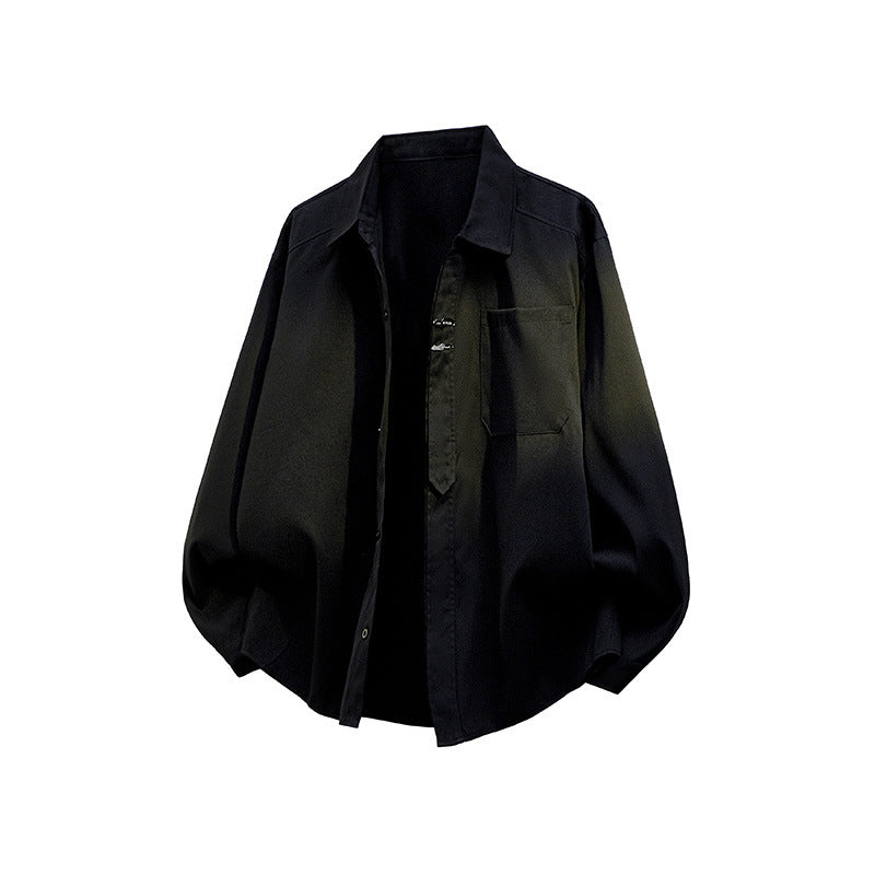 Unisex Oversize Hemdjacke im minimalistischen Utility-Look mit Brusttasche und verdeckter Knopfleiste Nord Taschen