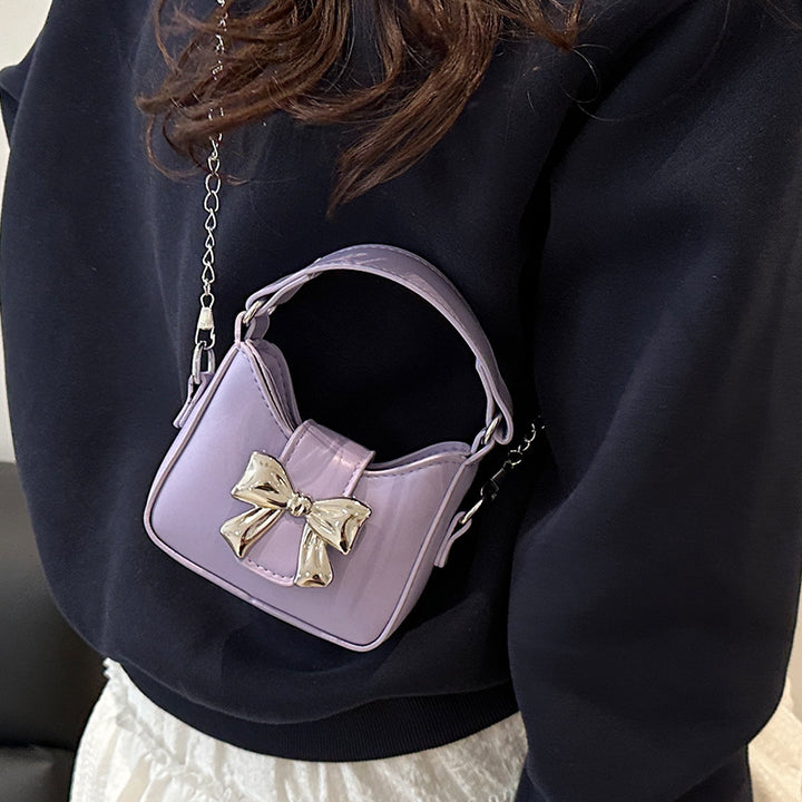 Damen Mini-Handtasche mit stilvollem Schleifenverschluss Nord Taschen