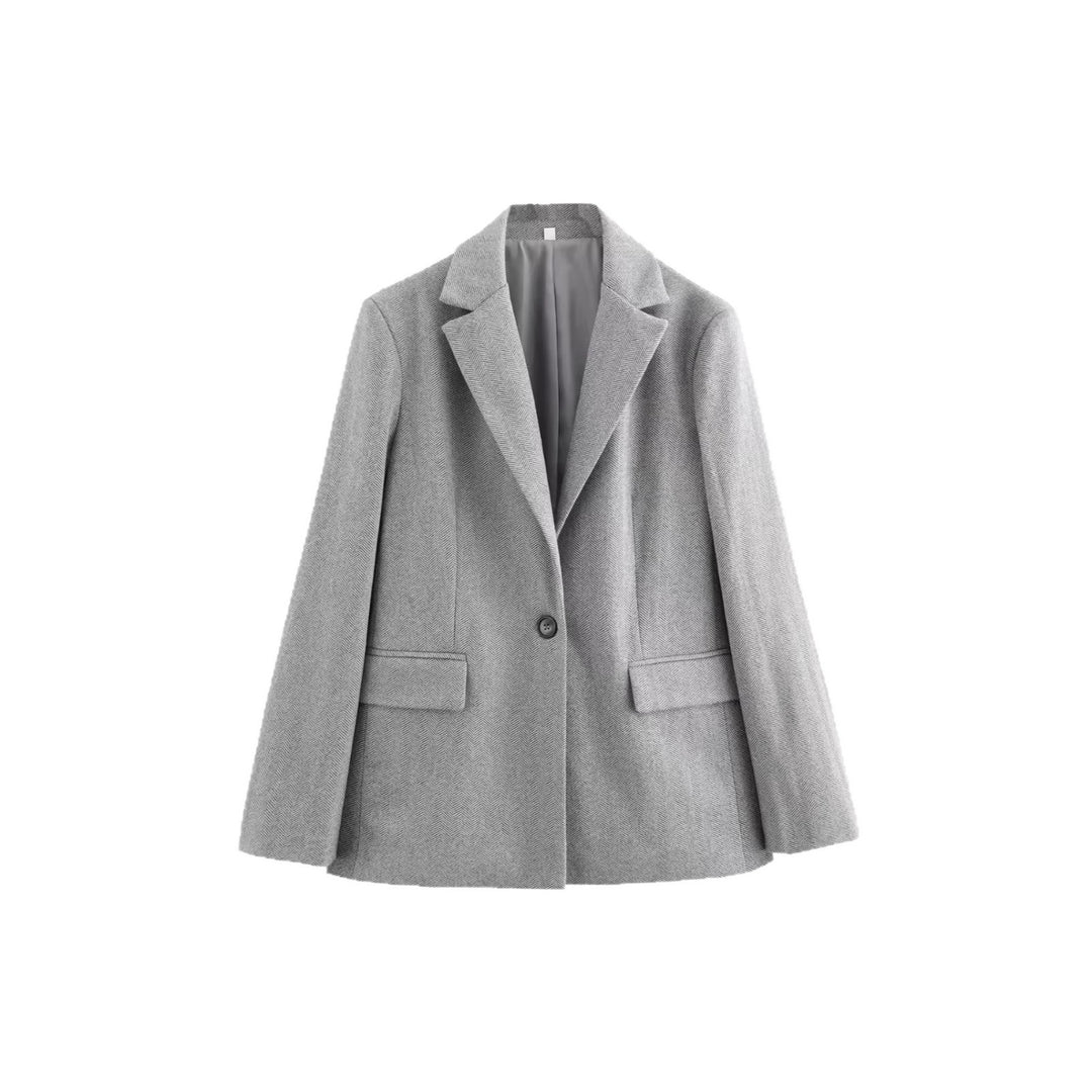 Damen Klassischer Blazer mit strukturiertem Stoff Nord Taschen