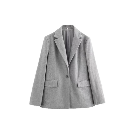 Damen Klassischer Blazer mit strukturiertem Stoff Nord Taschen