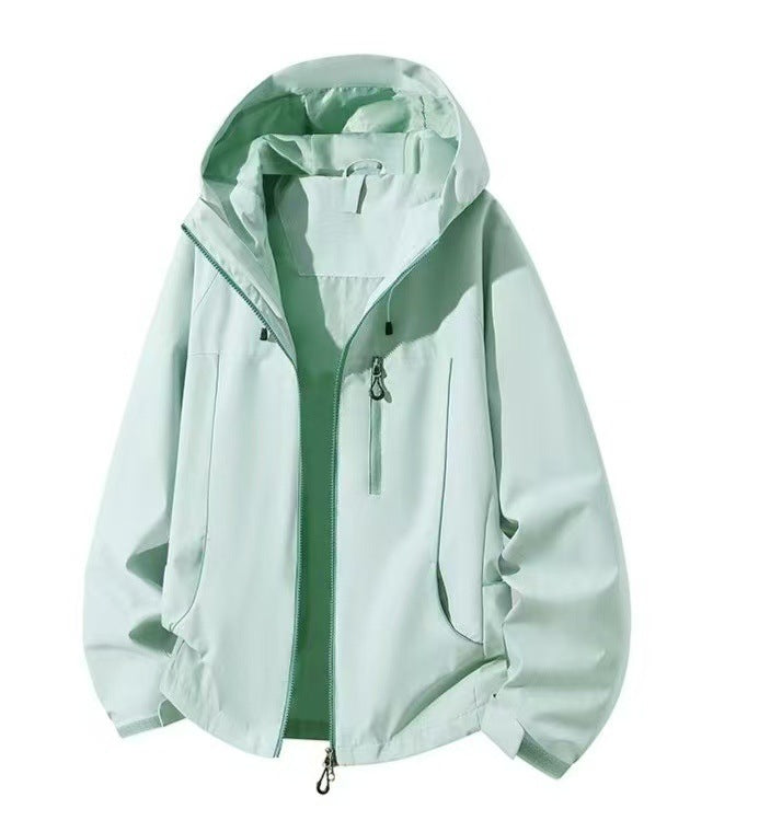 Herren Wasserdichte Kapuzen-Softshelljacke mit winddichtem Schnitt und Reißverschluss Nord Taschen