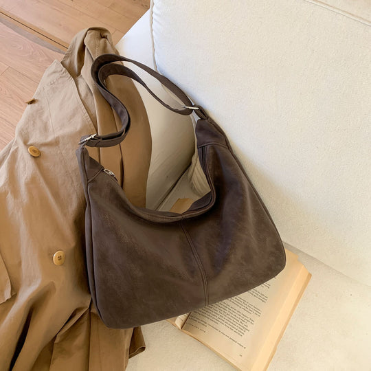 Damen elegante Hobo-Tasche aus softem Leder Nord Taschen