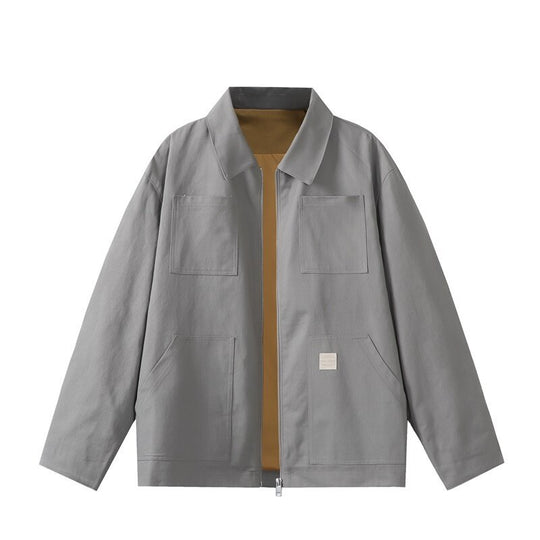 Herren Utility-Worker-Jacke mit durchgehendem Reißverschluss, aufgesetzten Taschen und geradem Schnitt Nord Taschen