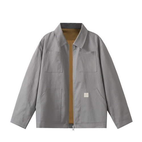 Herren Utility-Worker-Jacke mit durchgehendem Reißverschluss, aufgesetzten Taschen und geradem Schnitt Nord Taschen