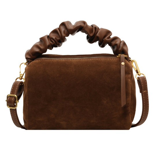 Damen praktische Abendtasche mit luxuriösem, strukturiertem Veloursleder und elegantem Tragegriff Nord Taschen