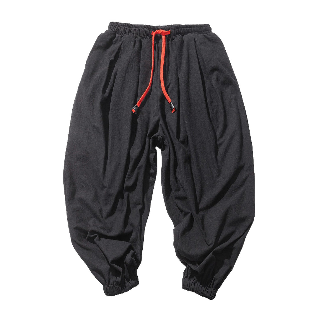 Herren ausgefallene Ballonhose im Haremstil mit Faltenwurf, elastischem Bund und Kordelzug Nord Taschen