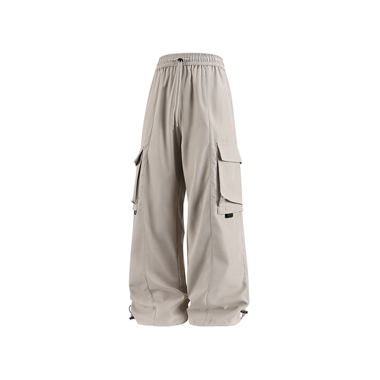 Herren weite Utility‑Cargohose im Baggy‑Cut mit Tunnelzugbund, großen Klappentaschen und verstellbarem Beinabschluss Nord Taschen