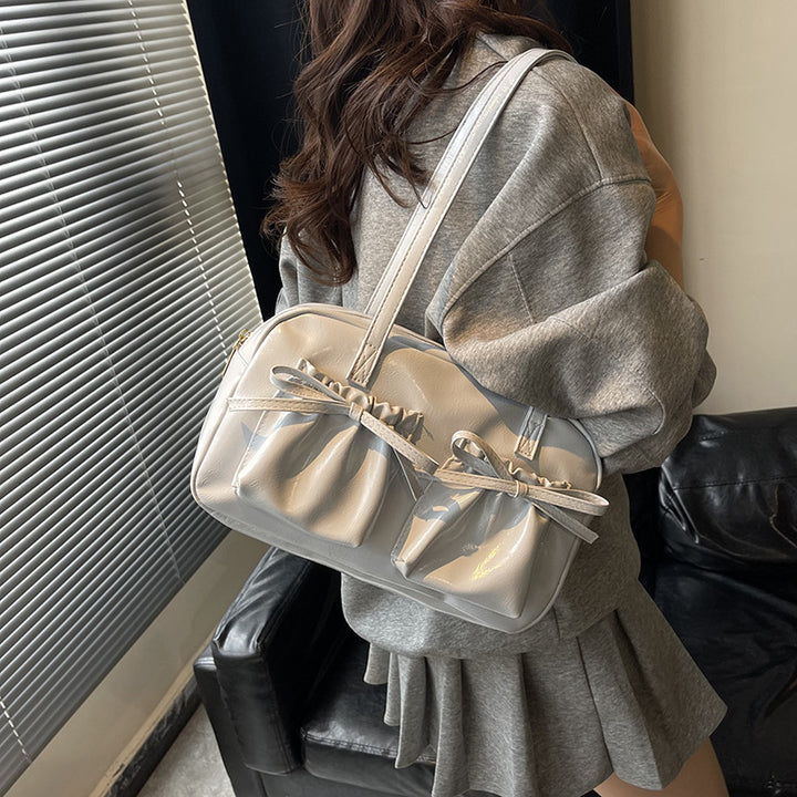 Damen elegante Handtasche mit raffinierten Kordelzug-Details Nord Taschen