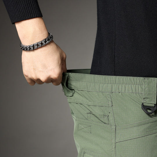 Herren Trekking‑Cargohose mit Knieverstärkung, multifunktionalen Taschen und geradem Schnitt Nord Taschen