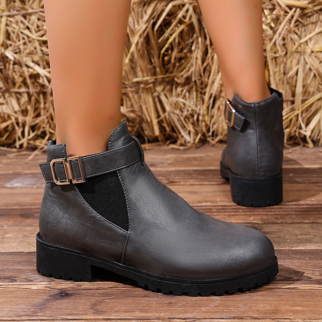 Damen nan Chelsea-Ankleboot mit elastischem Einsatz und Zier-Schnallenriemen Nord Taschen