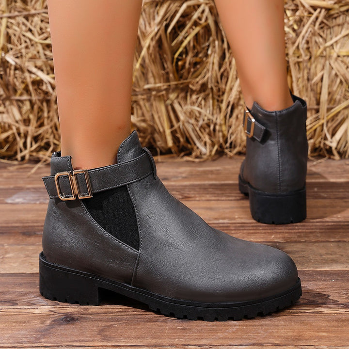 Damen nan Chelsea-Ankleboot mit elastischem Einsatz und Zier-Schnallenriemen Nord Taschen