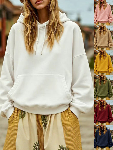 Damen Oversize-Kapuzenpullover mit Kängurutasche und Relaxed-Fit Nord Taschen