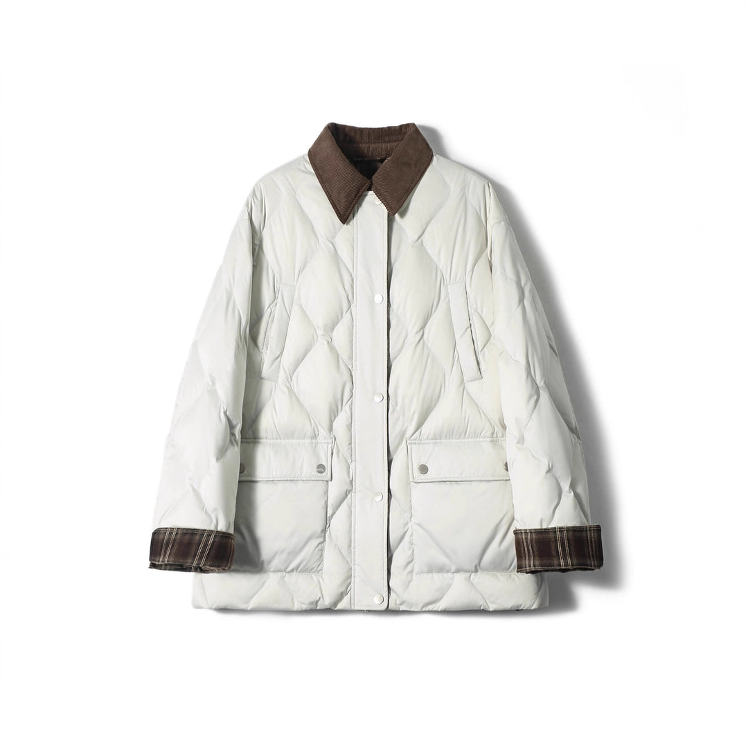 Damen Steppjacke mit karierten Akzenten Nord Taschen