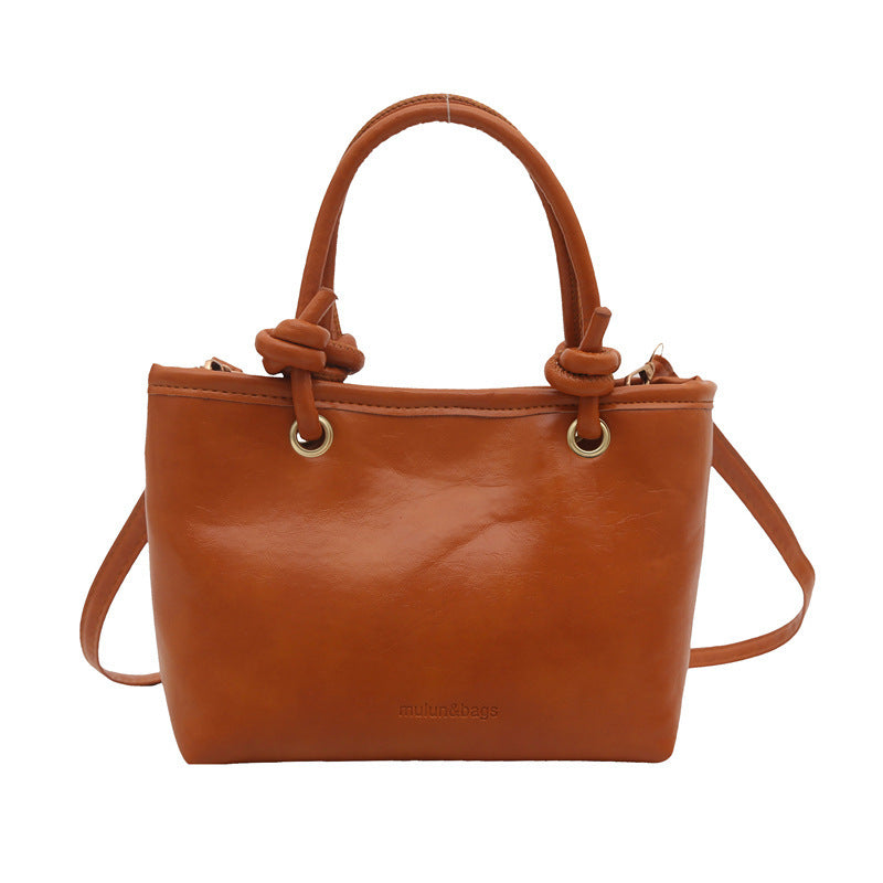 Damen Handtasche mit geflochtenem Tragegriff Nord Taschen