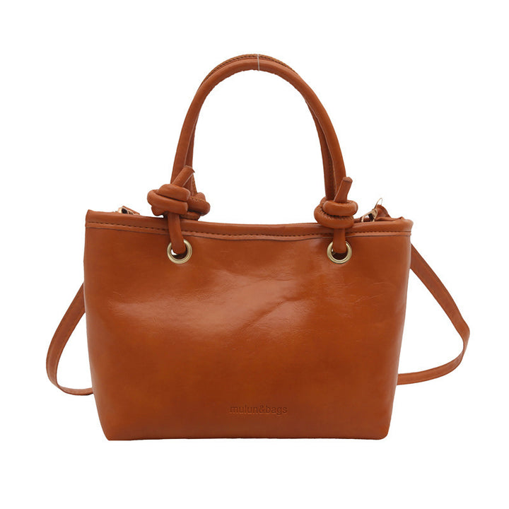 Damen Handtasche mit geflochtenem Tragegriff Nord Taschen