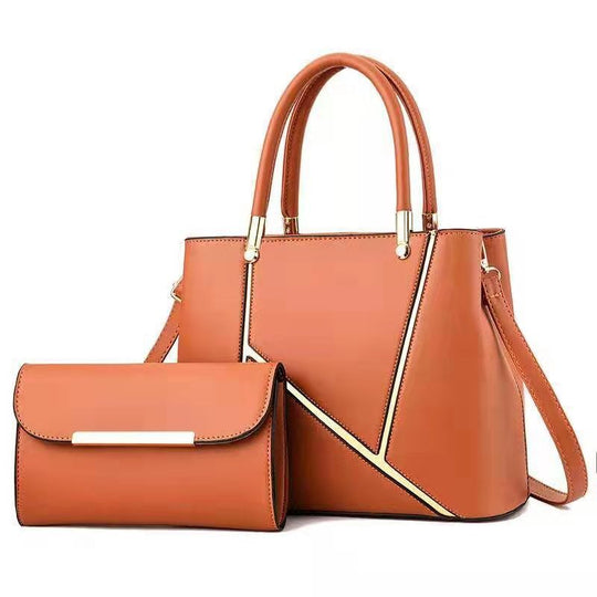 Damen Handtaschen Set mit schickem Clutch und goldenen Akzenten Nord Taschen