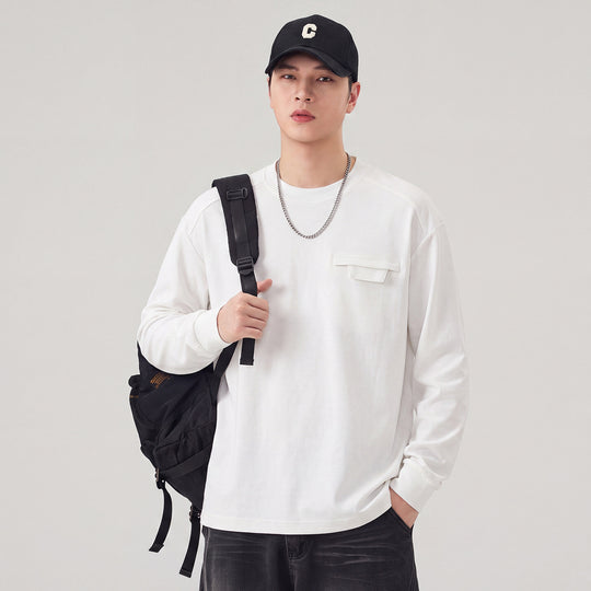 Herren Oversize Sweatshirt mit Brustklappe und Raglanärmeln Nord Taschen