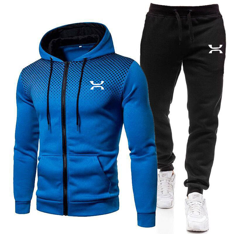 Arvani Herren Sportanzug mit Reißverschluss-Hoodie und Jogginghose