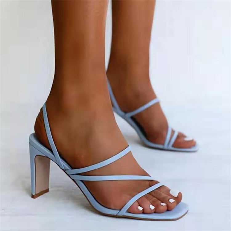 Damen elegante Absatzsandalen mit modischem Riemendesign - Arvani