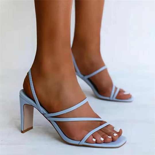 Damen elegante Absatzsandalen mit modischem Riemendesign - Arvani