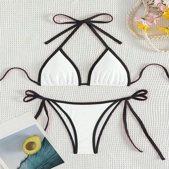 Damen Triangel-Bikini mit verstellbaren Bändern