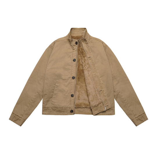 Herren Kurzjacke im Field-Blouson‑Stil mit weichem Teddyfutter und Stehkragen Nord Taschen