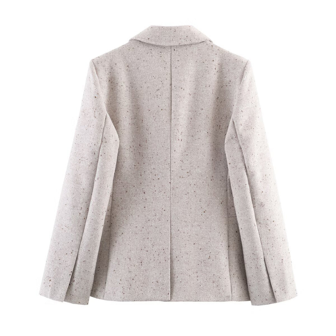Damen Kurzblazer im Tweed‑Look mit taillierter Schnittführung Nord Taschen
